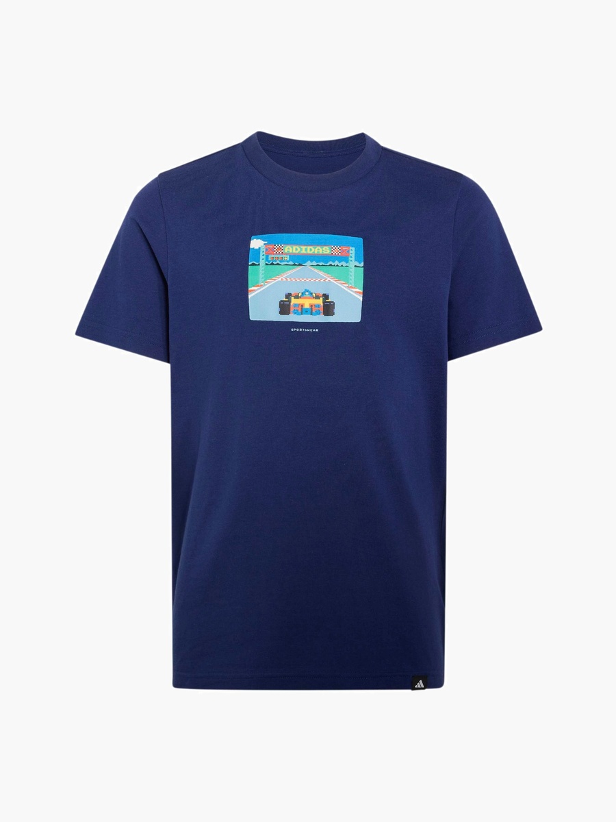 adidas Crew Neck Short Sleeves T-shirt with Race Track Print