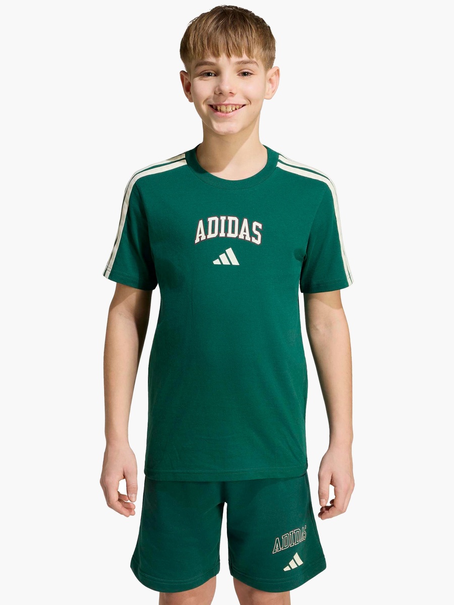adidas Crew Neck Short Sleeves T-shirt with Logo Print