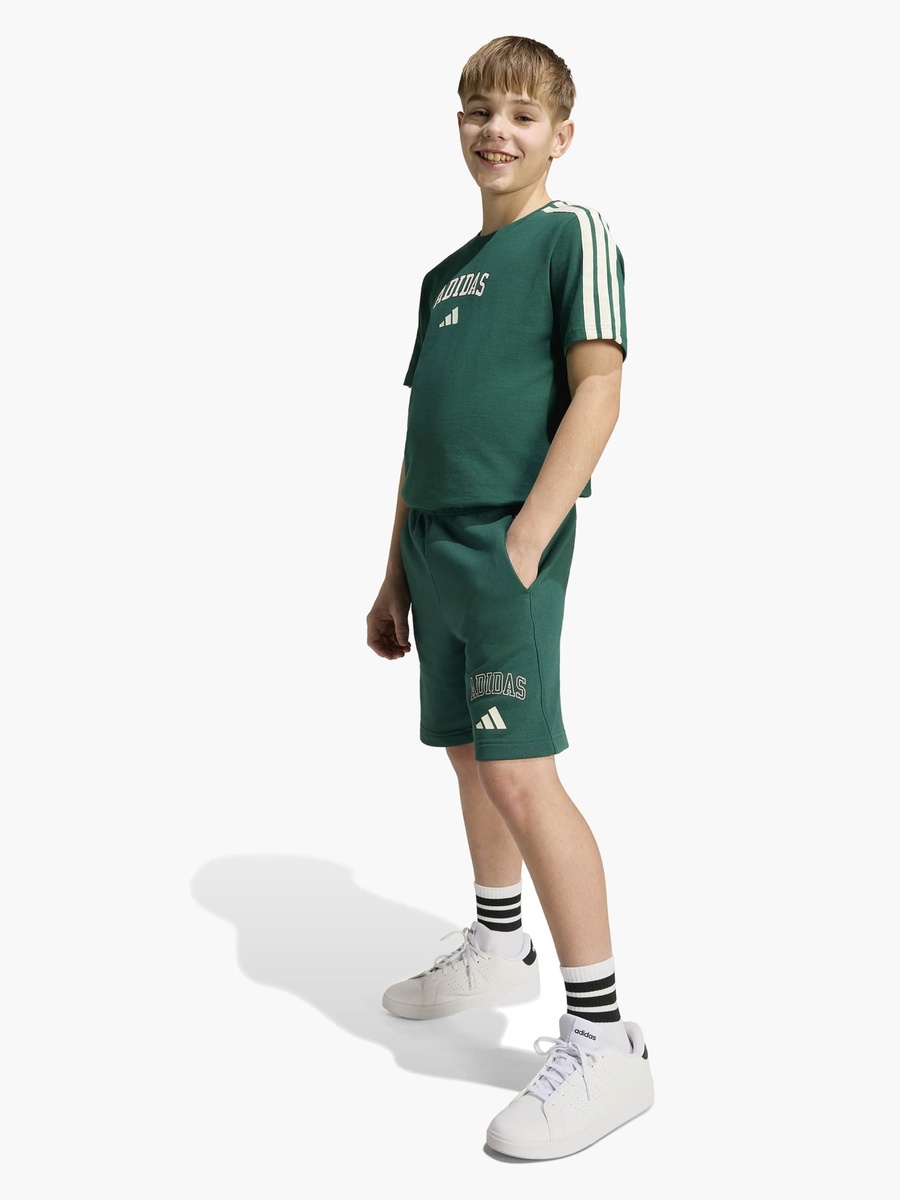 adidas Crew Neck Short Sleeves T-shirt with Logo Print