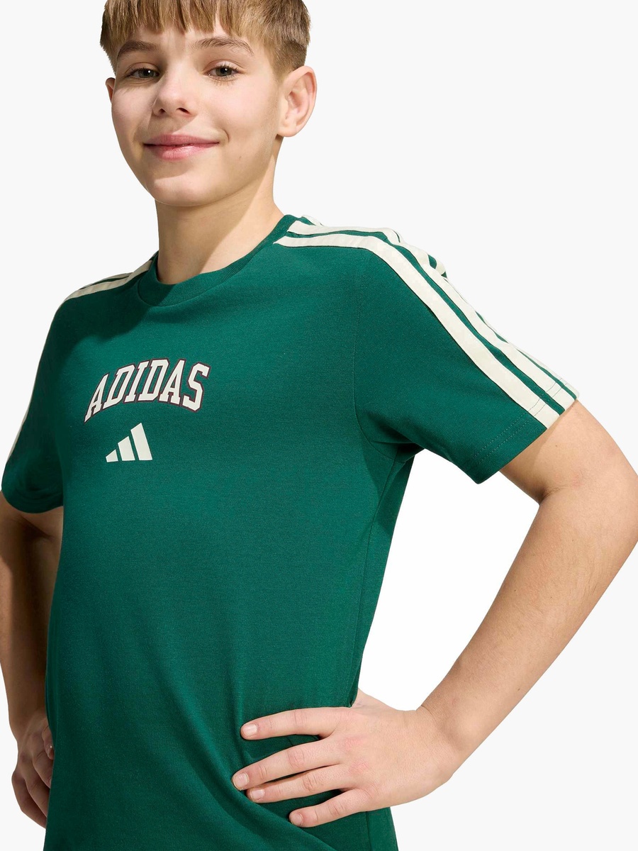 adidas Crew Neck Short Sleeves T-shirt with Logo Print