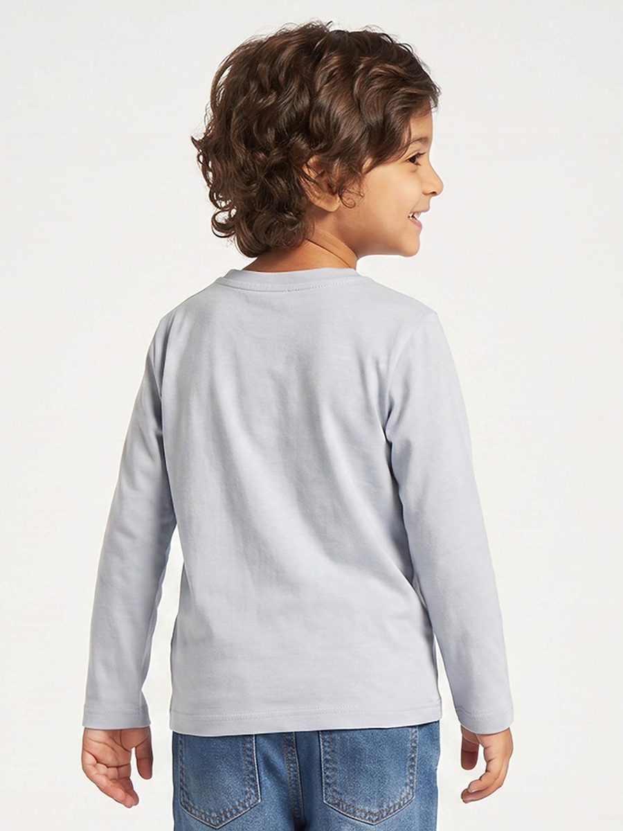 Juniors Crew Neck Long Sleeves T-shirt with Graphic Print