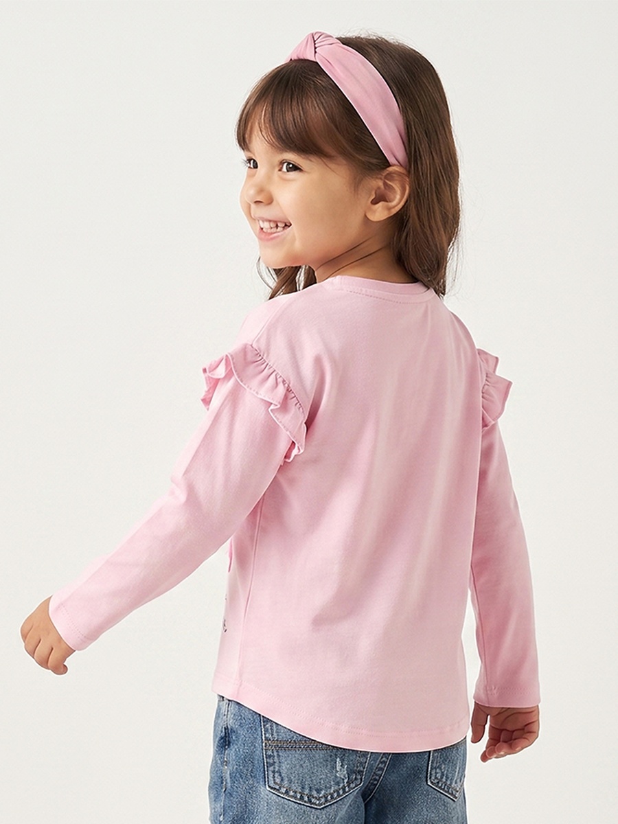 Juniors Crew Neck Long Sleeves T-shirt with Graphic Print