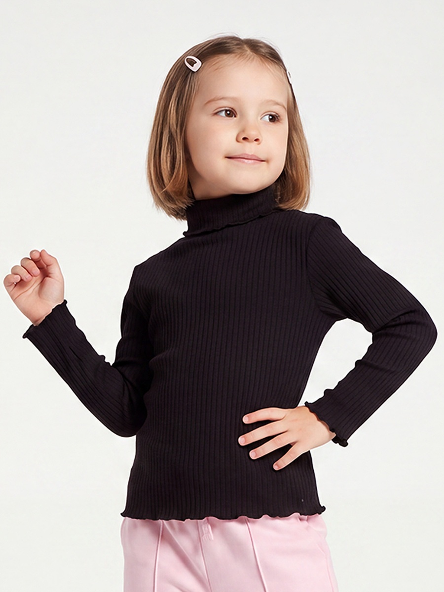 Pack of 2 Juniors Turtleneck Long Sleeves T-shirt with Ribbed Finish