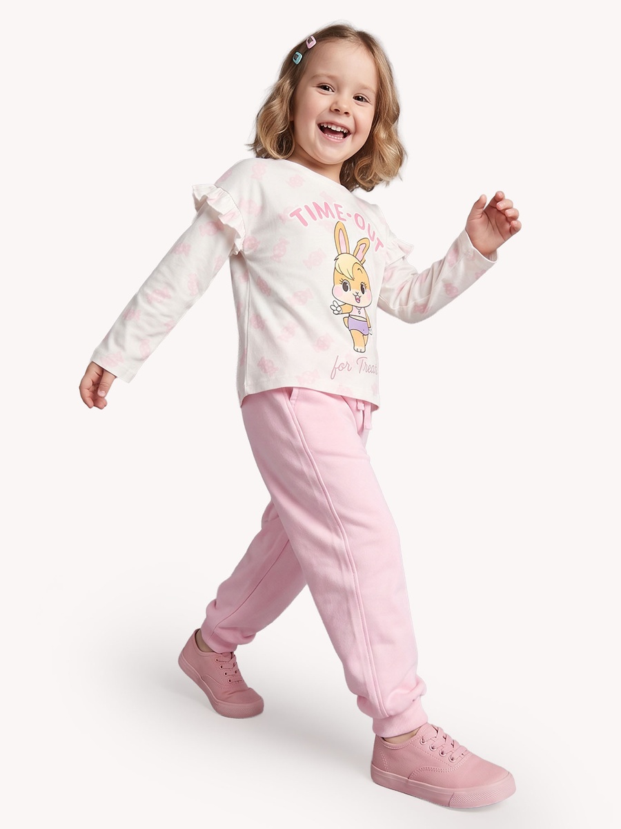 Warner Bros Crew Neck Long Sleeves T-shirt with Lola Bunny Print