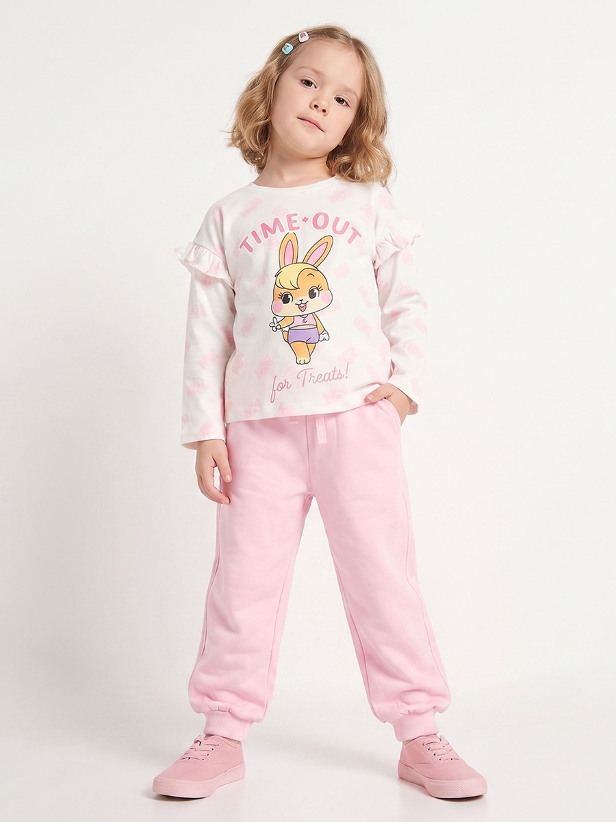 Warner Bros Crew Neck Long Sleeves T-shirt with Lola Bunny Print