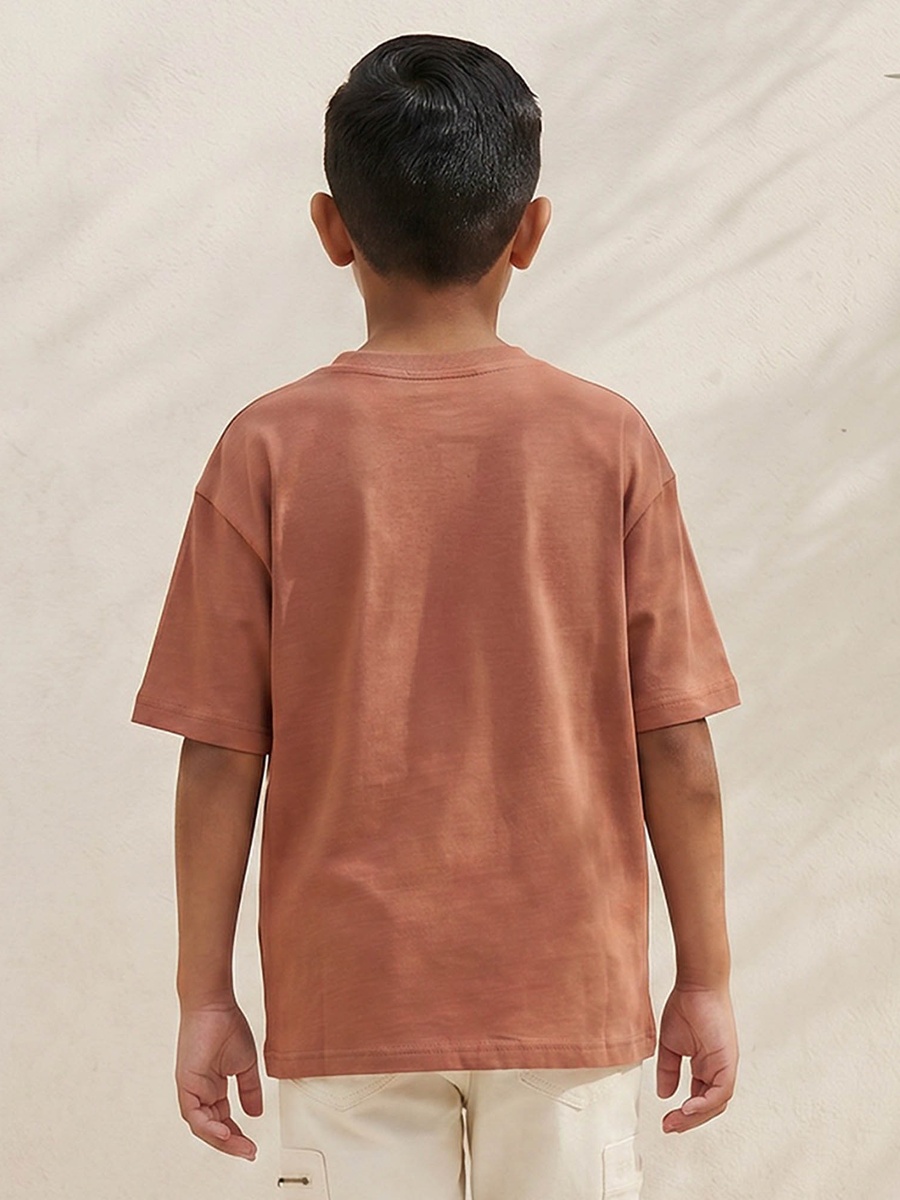 Juniors Crew Neck Short Sleeves T-shirt with Typographic Print