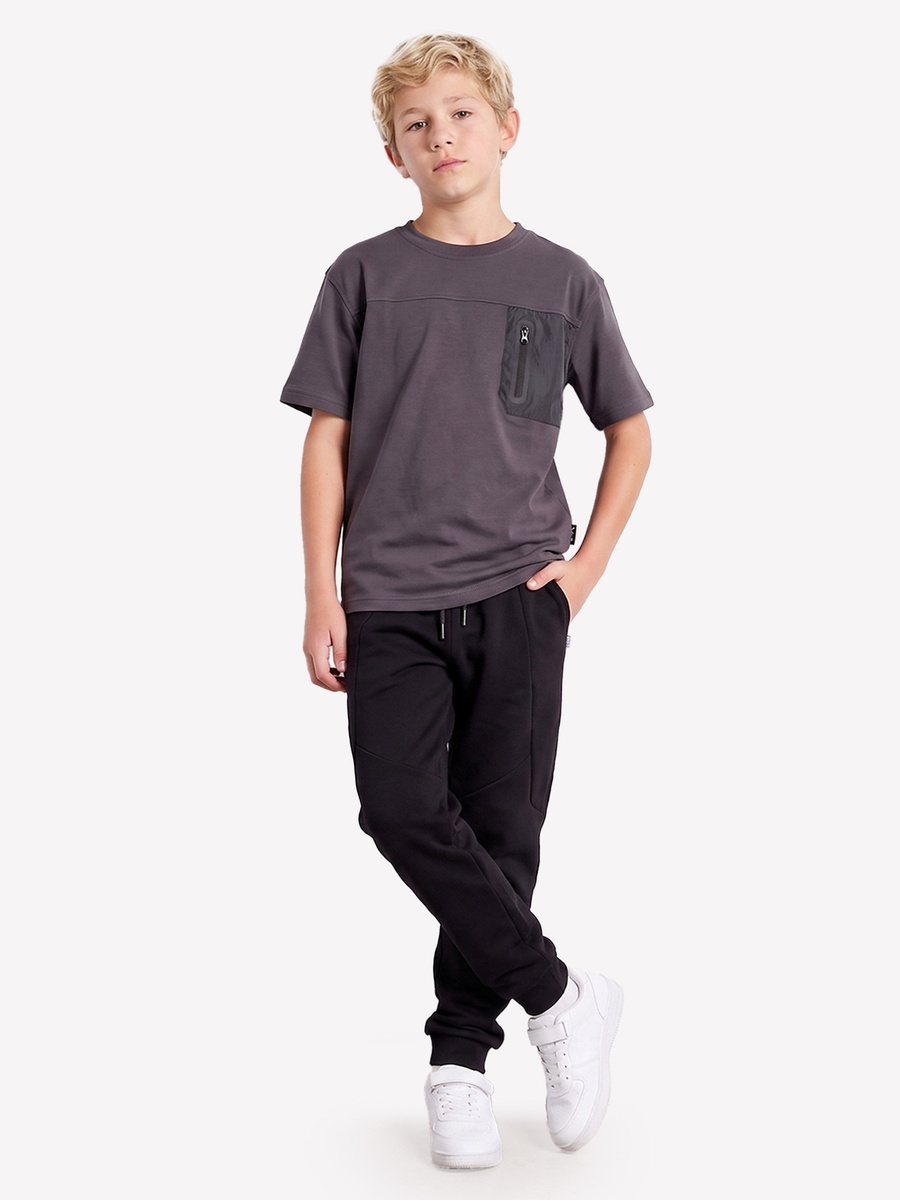 XYZ Crew Neck Short Sleeves T-shirt with Zipper Pocket