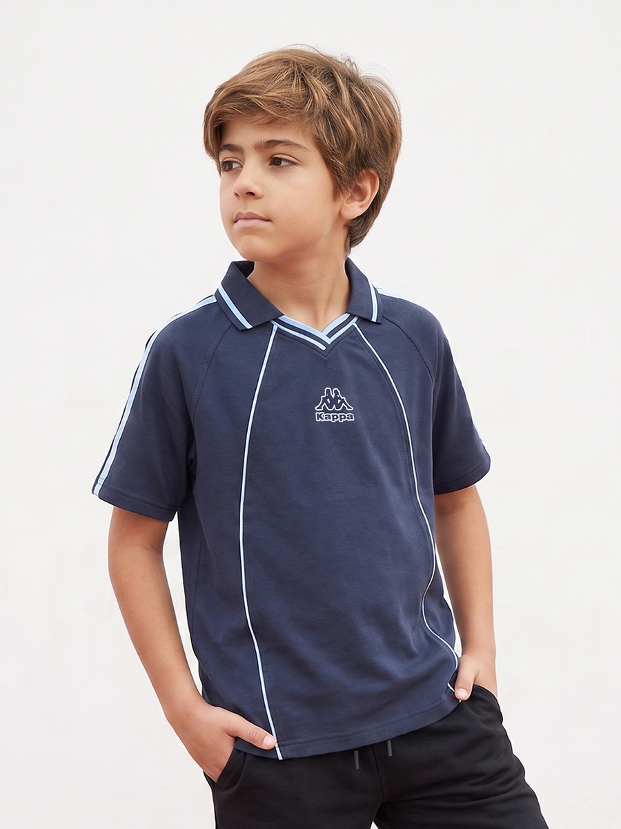 Kappa Collared Short Sleeves Polo T-shirt with Piping Accent
