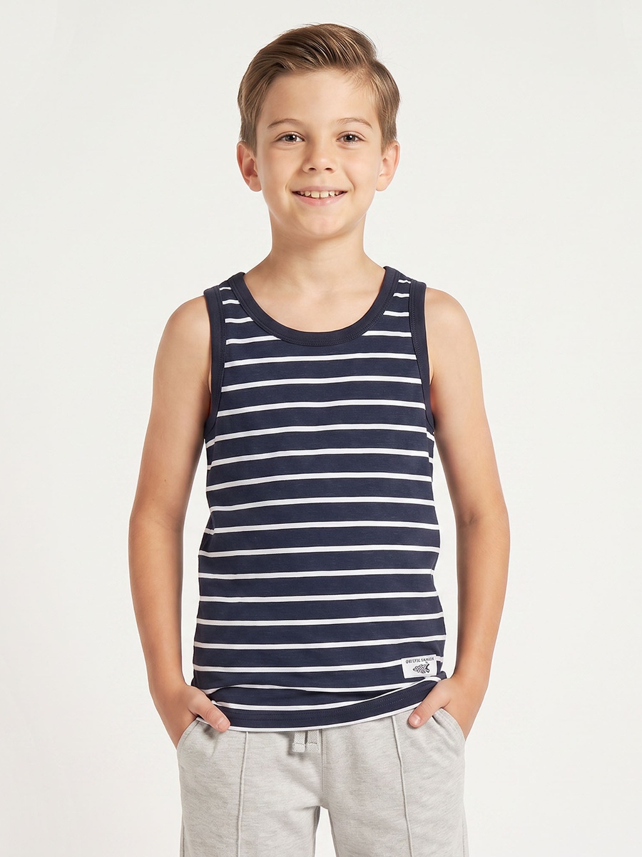 Pack of 3 Juniors Cotton Round Neck Vest with Assorted Print