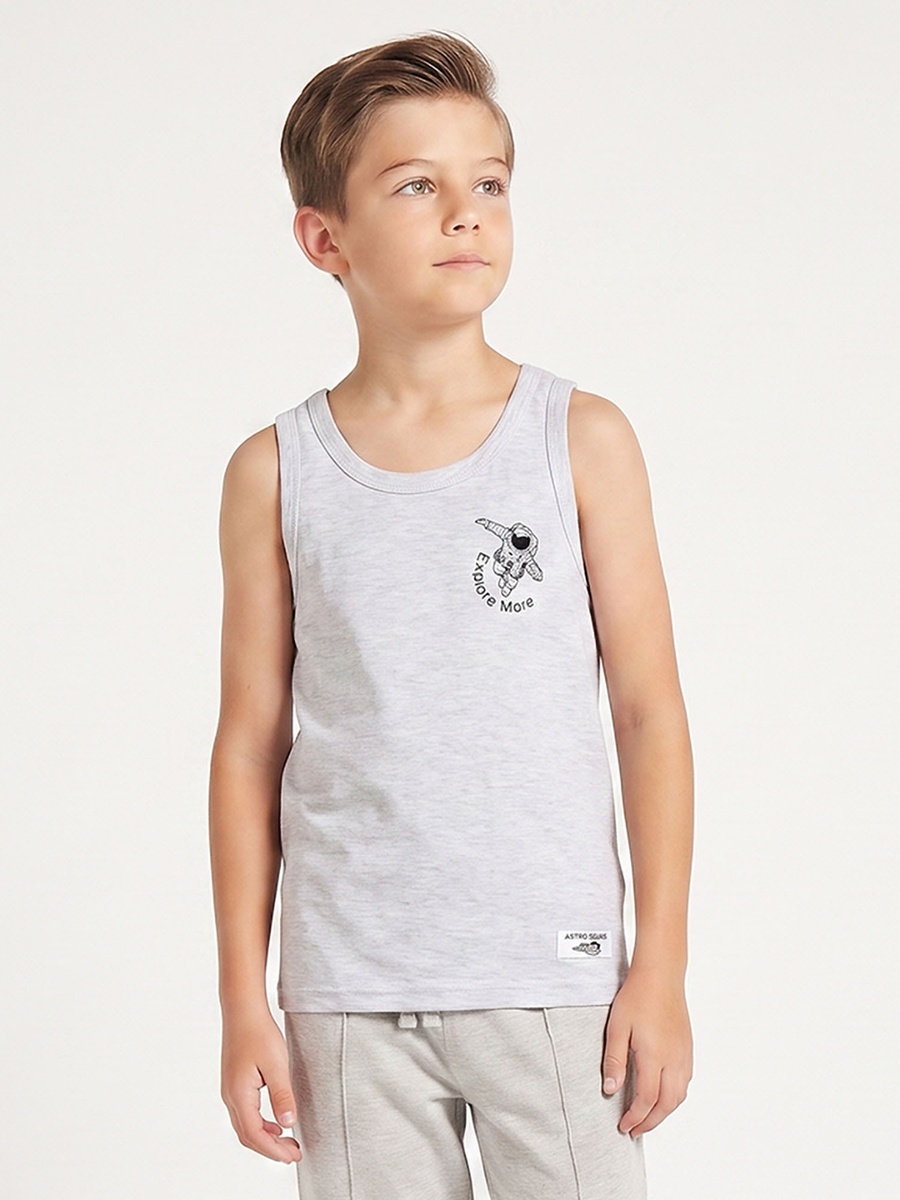 Pack of 3 Juniors Cotton Round Neck Vest with Assorted Print