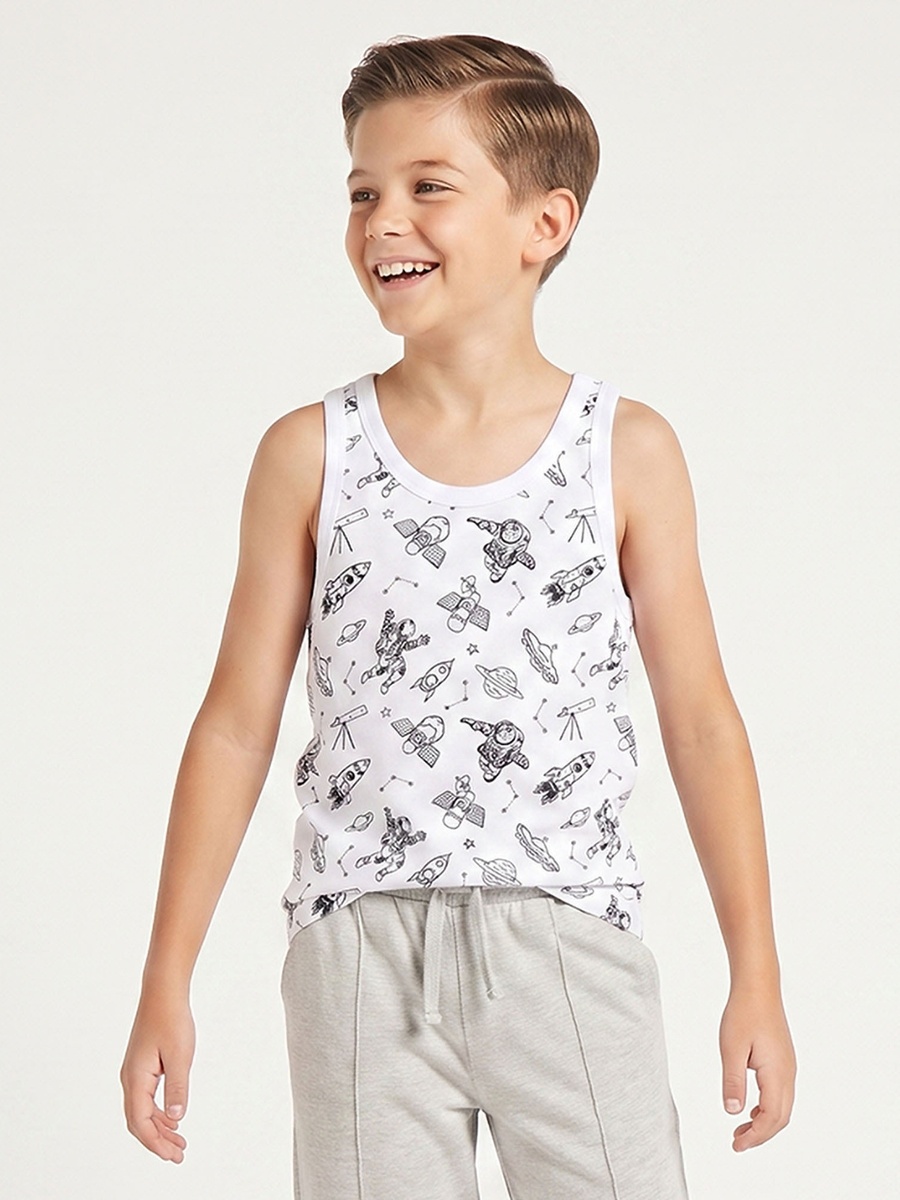 Pack of 3 Juniors Cotton Round Neck Vest with Assorted Print