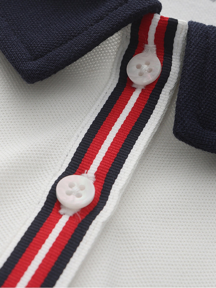 Girls Dress With Contrast Collar