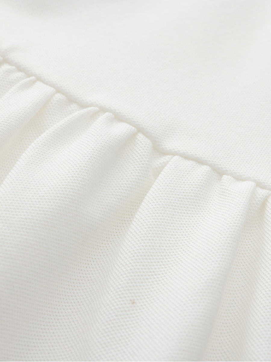Girls Dress With Contrast Collar