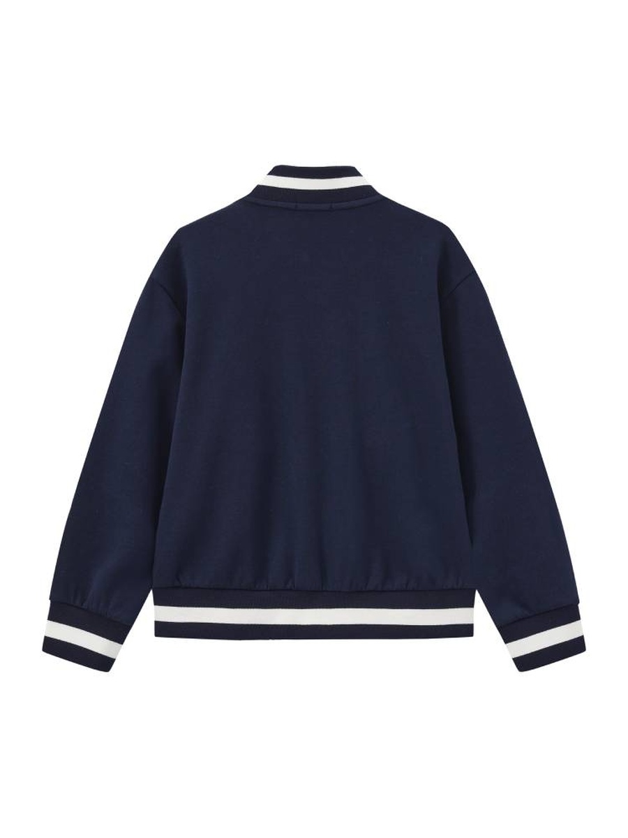 Varsity Button Up Jacket with Print