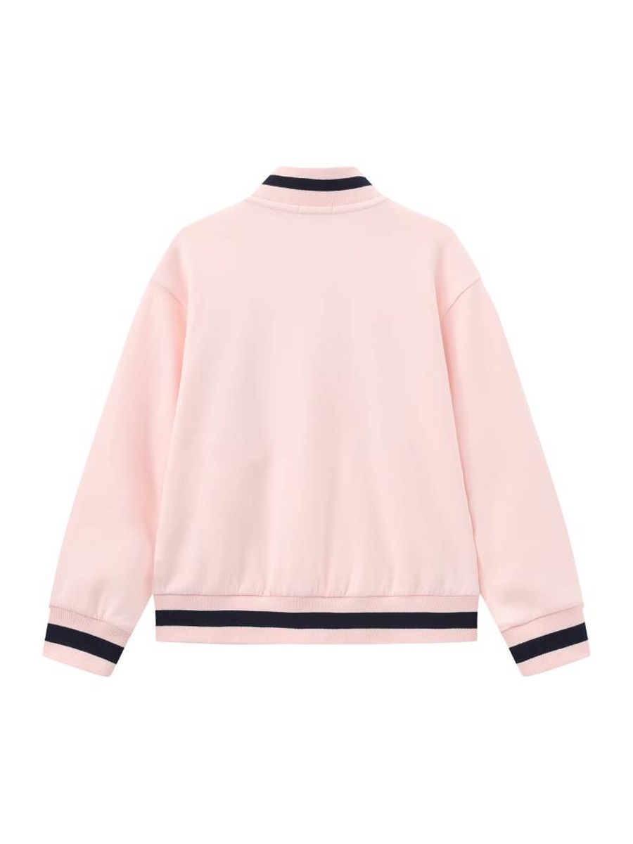 Varsity Button Up Jacket with Print