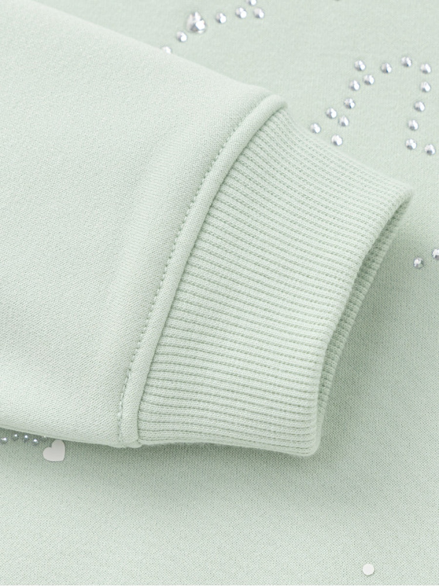 Girls Sweatshirt with Embellished Front