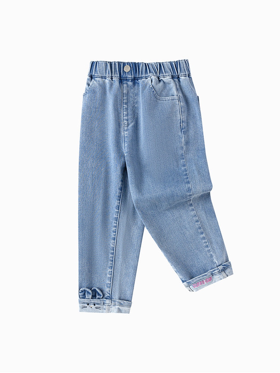 Girls Jeans With Embroidery
