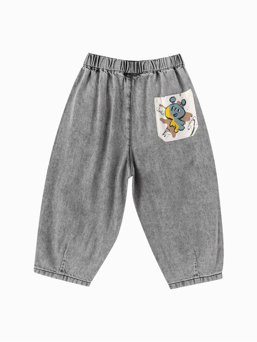 Boys Jeans with Back Pocket Print