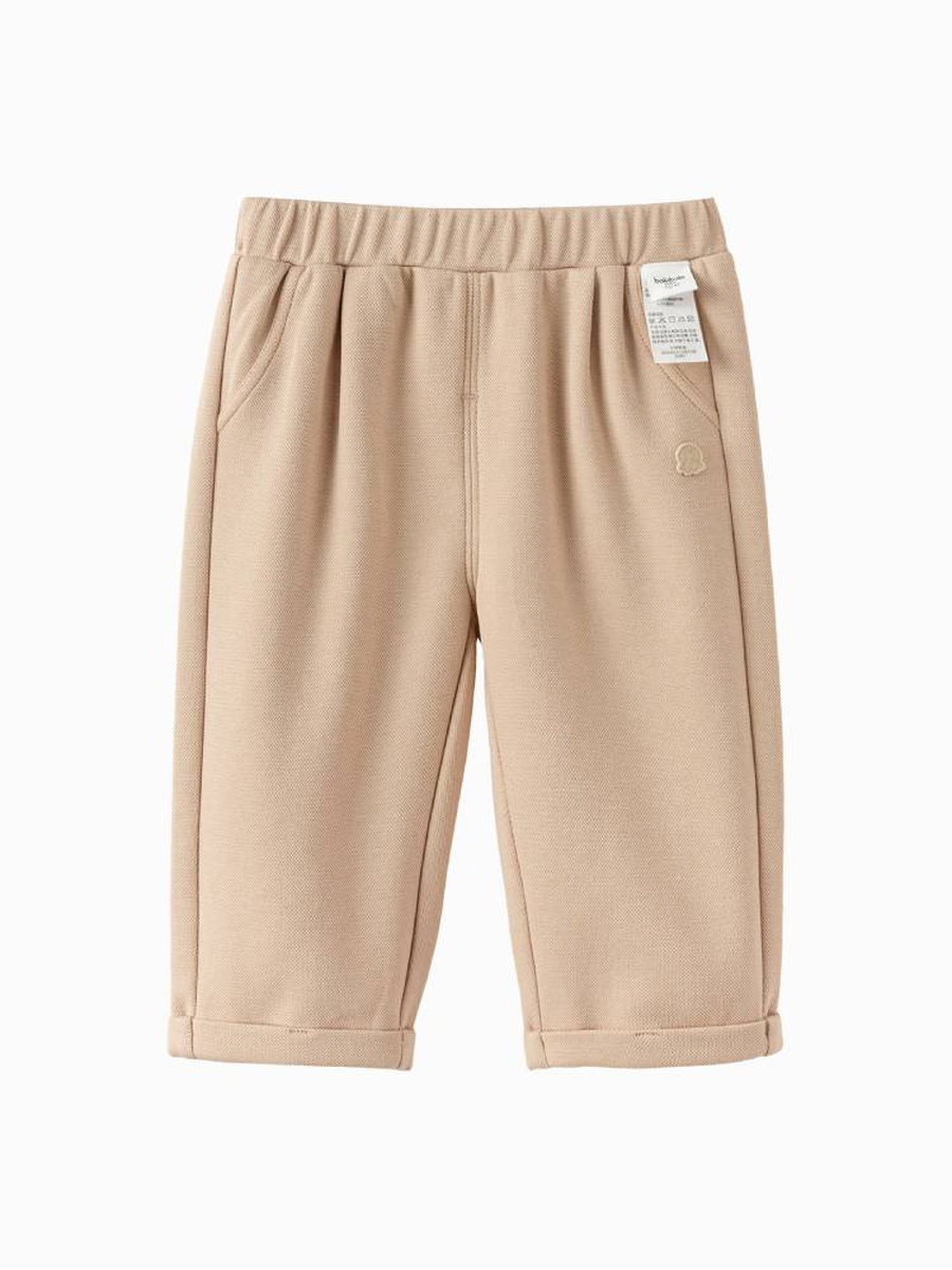 Boys Textured Roll Up Hem Pants