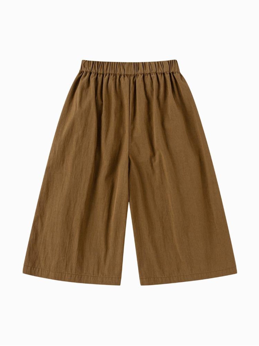 Girls Wide Leg Pants with Ruffle Detail