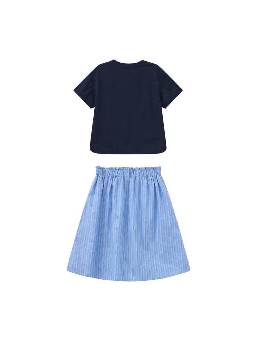 Girls T-Shirt and Skirt Set with Print