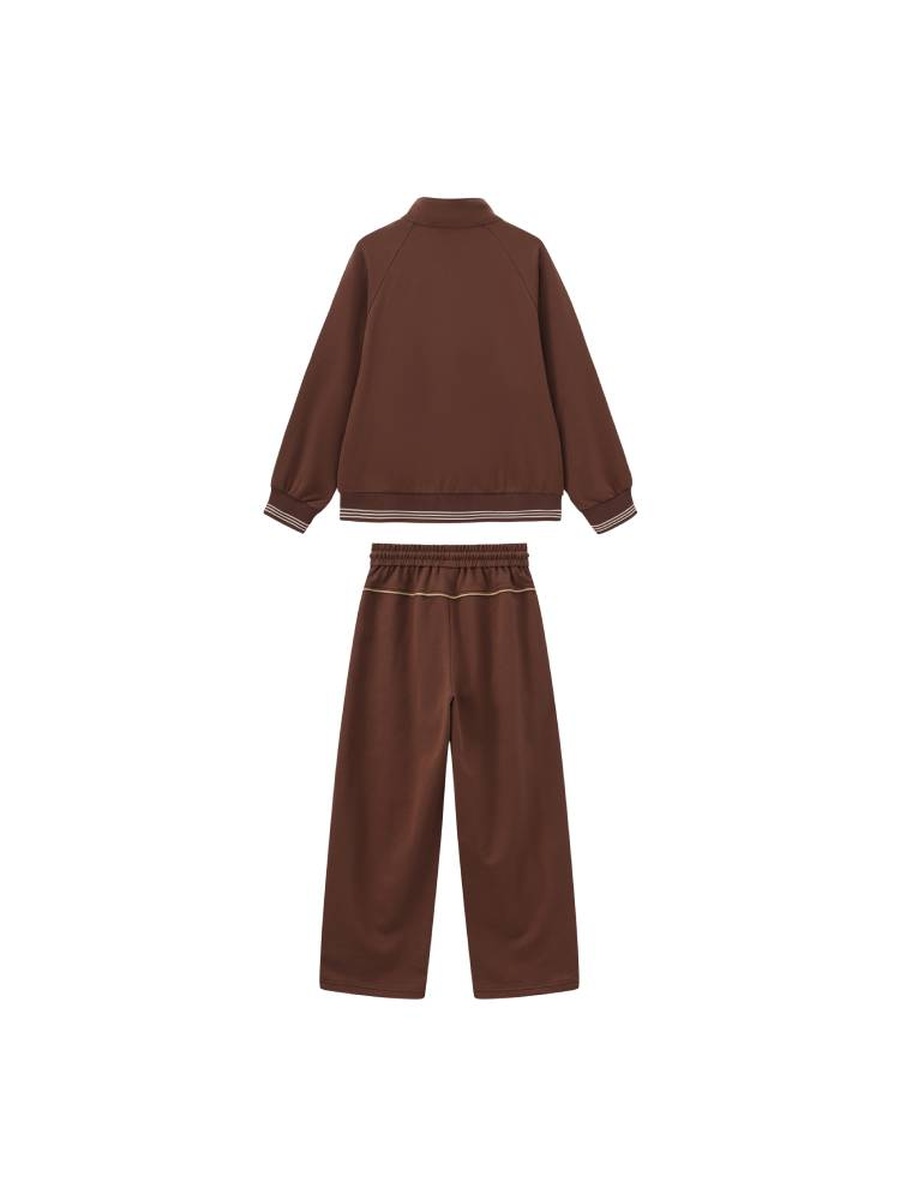 Zip Up Tracksuit Set with Print