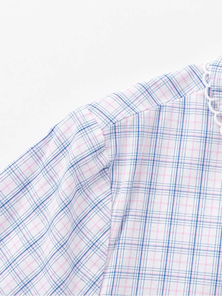 Girls Ruffle Hem Textured Shirt
