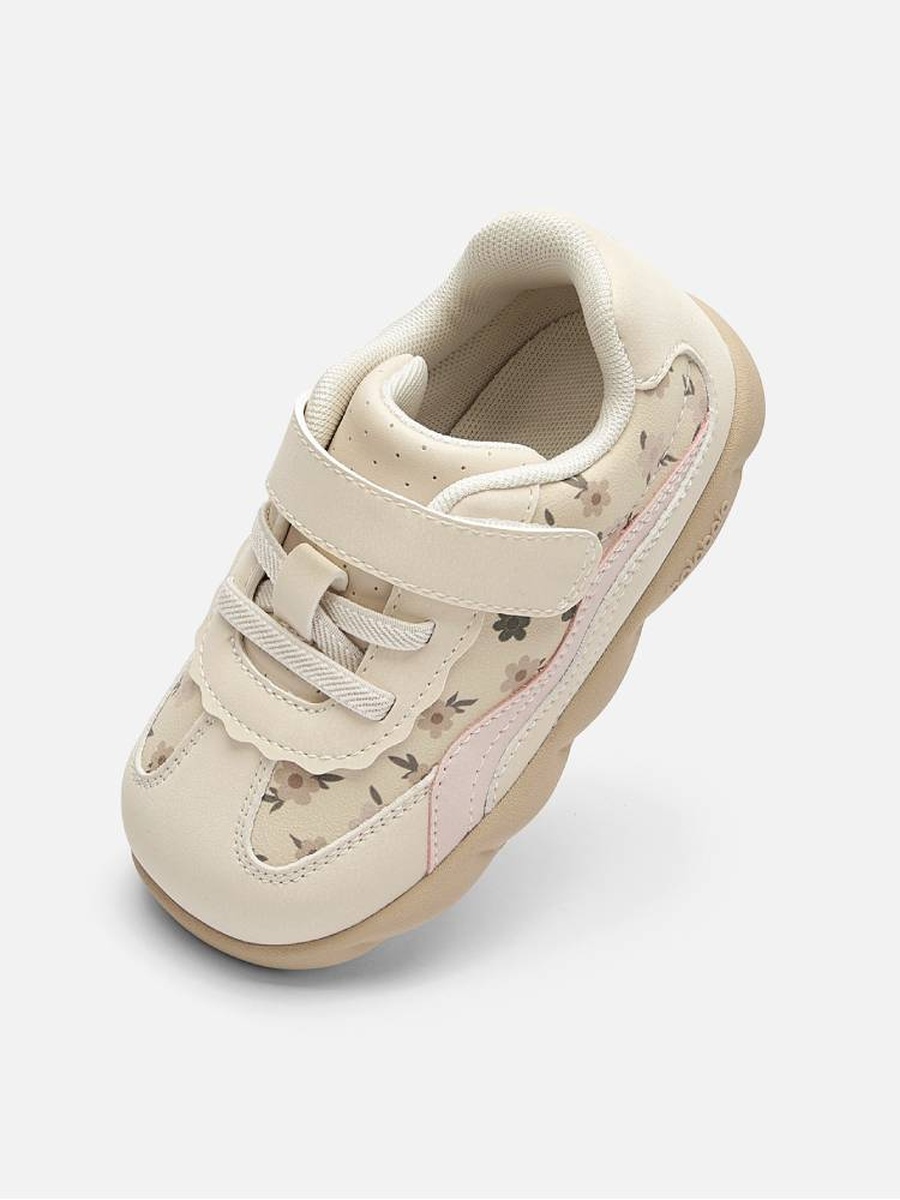 Girls Floral Strap Sneakers