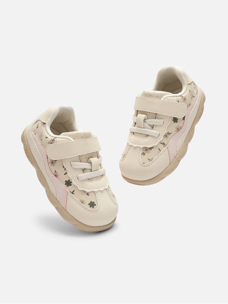 Girls Floral Strap Sneakers