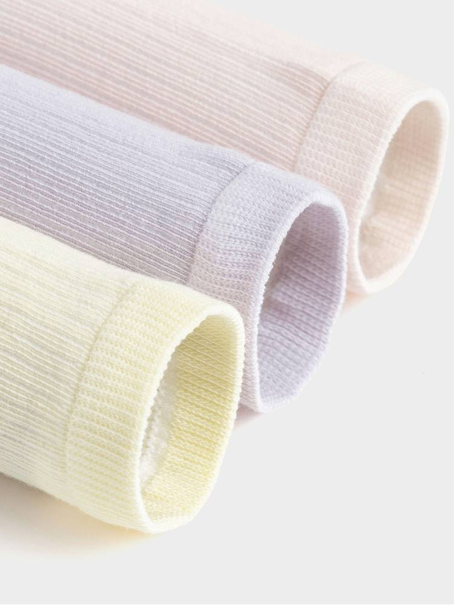 Girls Ribbed Crew Socks 3-Pack