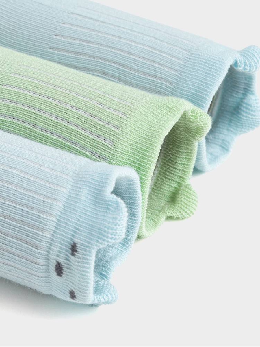 Boys 2 Non Slip Animal Crew Socks