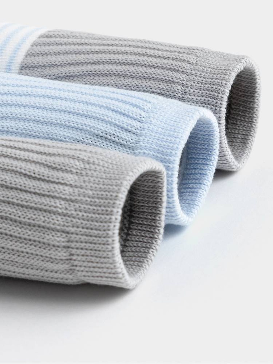 Boys 2 Pack Non Slip Ribbed Crew Socks