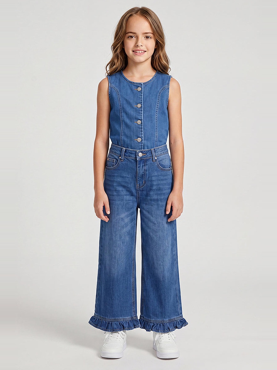 Ruffle Hem Jeans