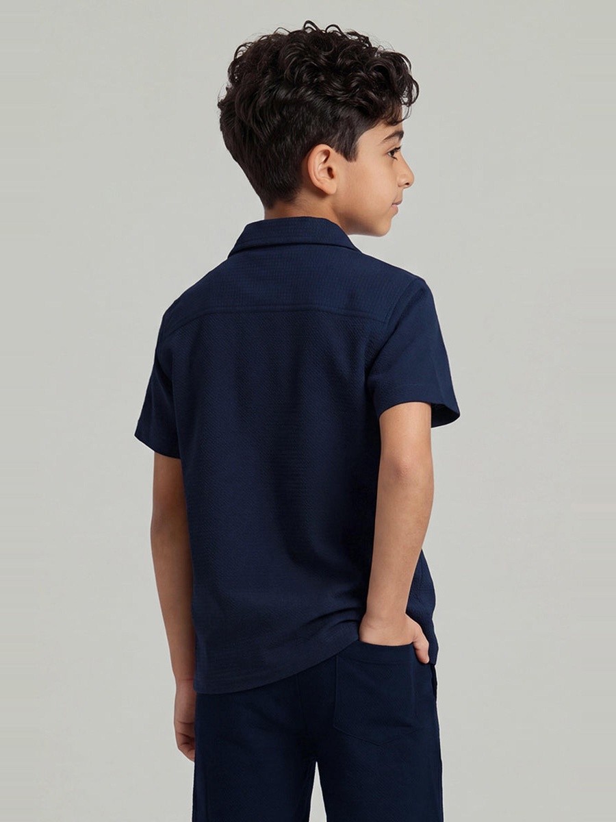 Kids Textured Short Sleeve Shirt