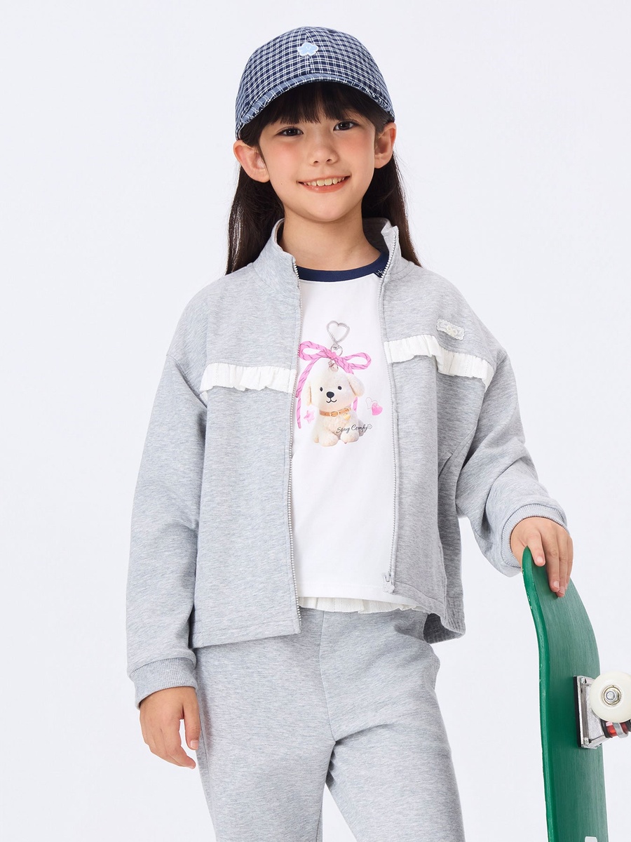 Girls Color-Block Zip-Up Jacket