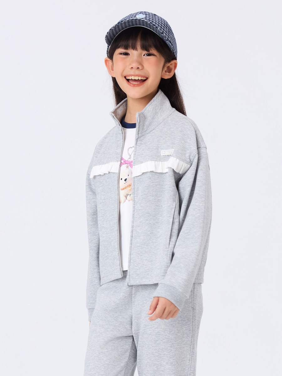 Girls Color-Block Zip-Up Jacket