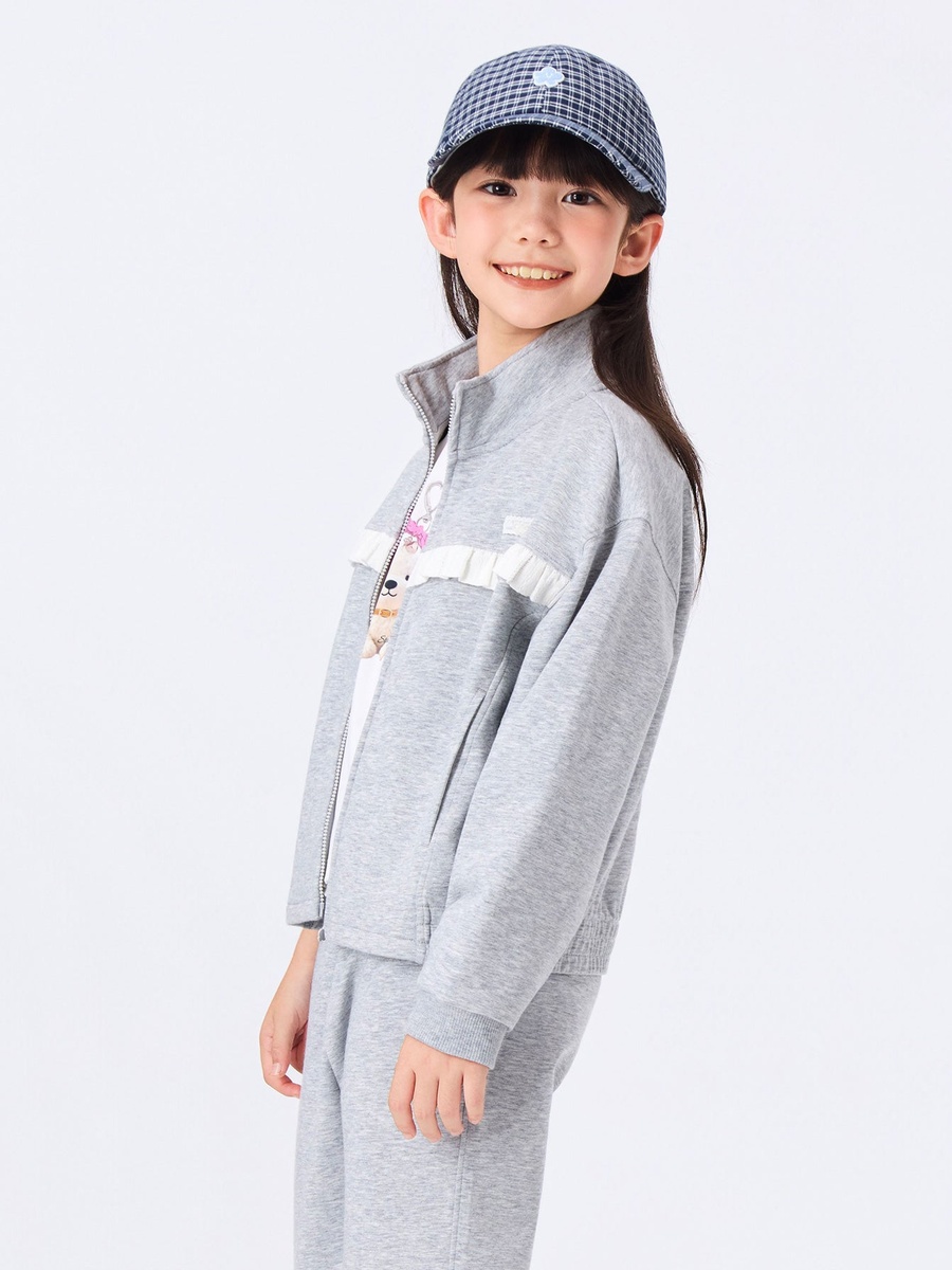 Girls Color-Block Zip-Up Jacket
