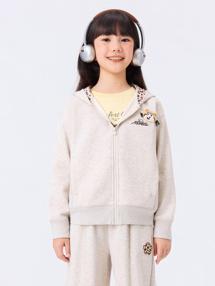 Girls Hooded Zip-Up Jacket