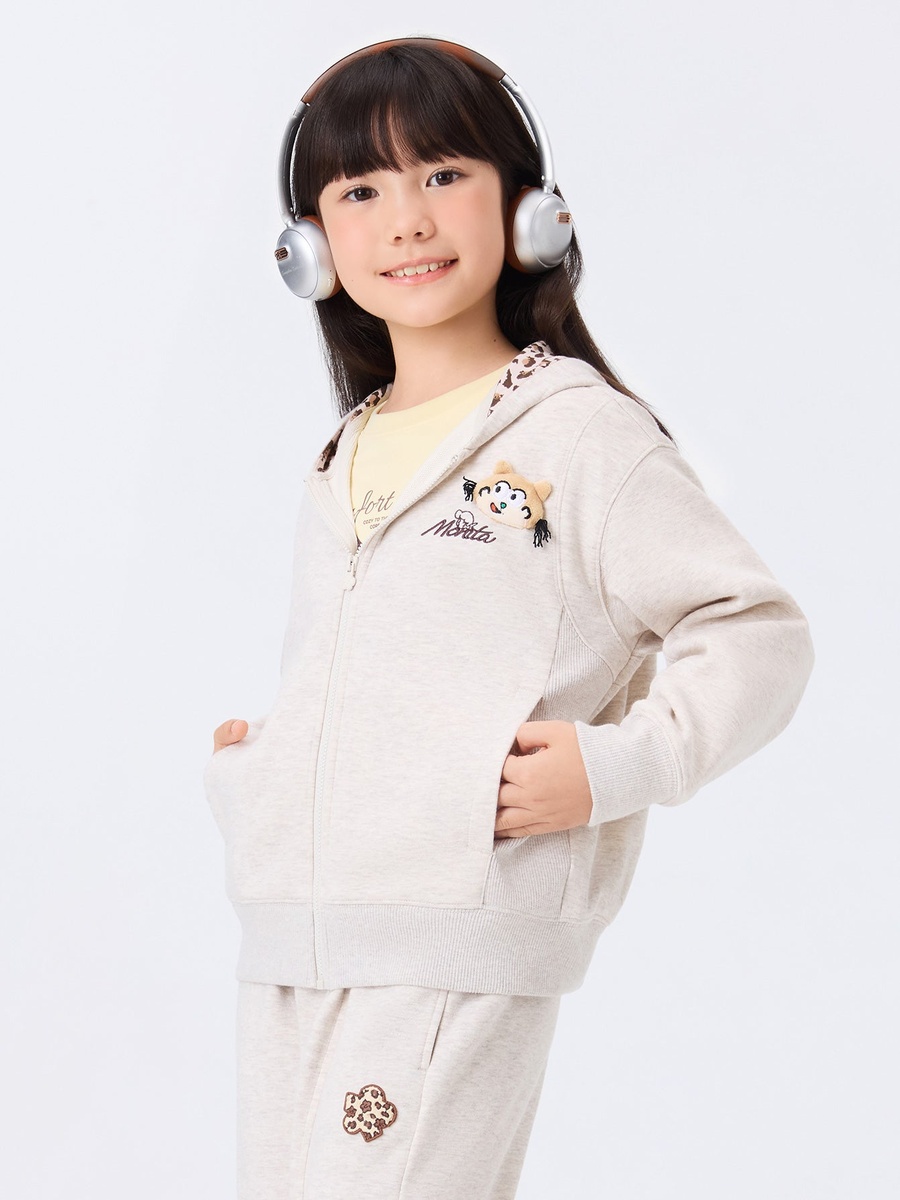 Girls Hooded Zip-Up Jacket