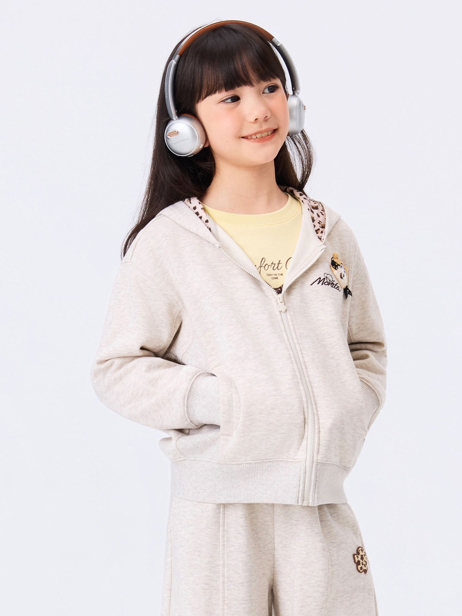 Girls Hooded Zip-Up Jacket