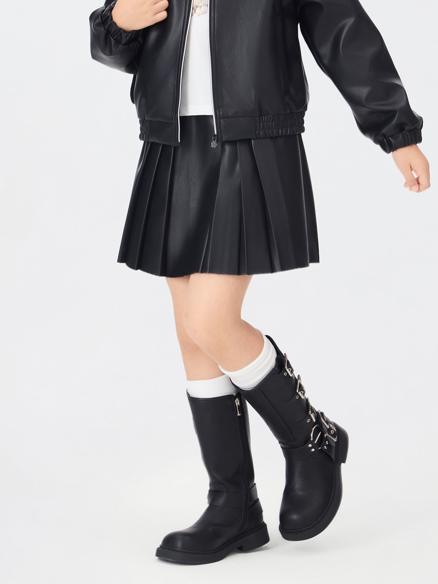 Girls Pleated Mini Skirt