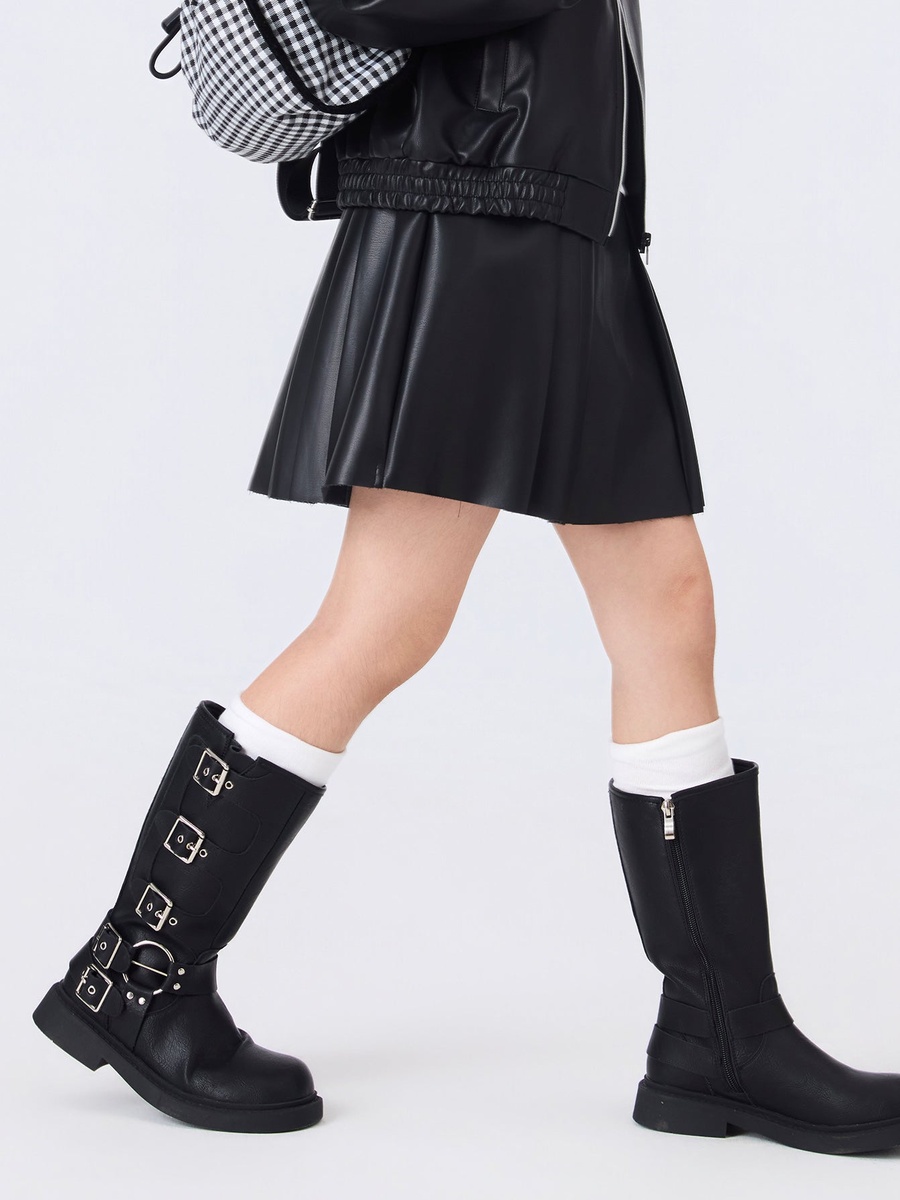 Girls Pleated Mini Skirt