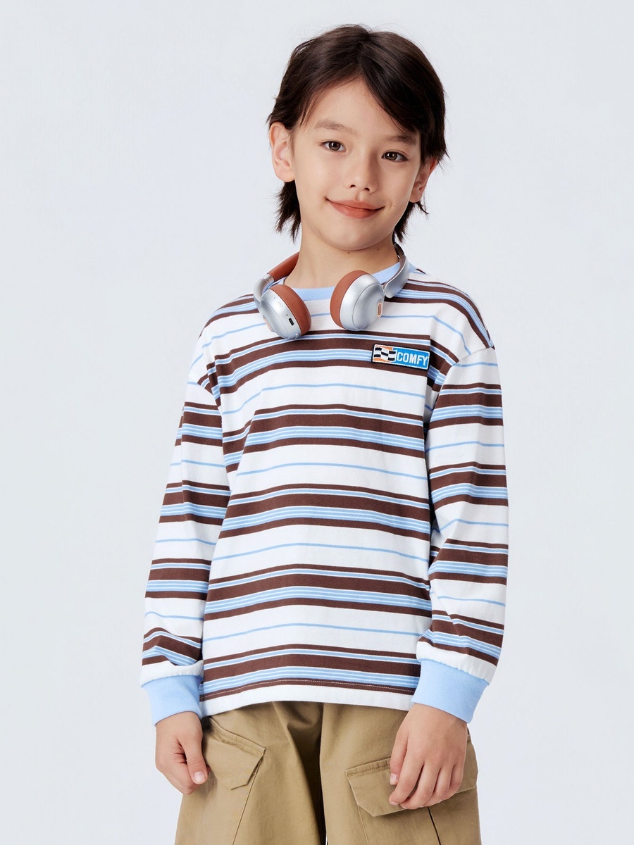 Boys Striped Long-Sleeve T-Shirt