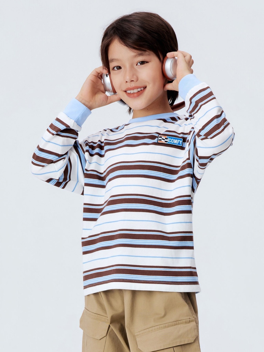 Boys Striped Long-Sleeve T-Shirt