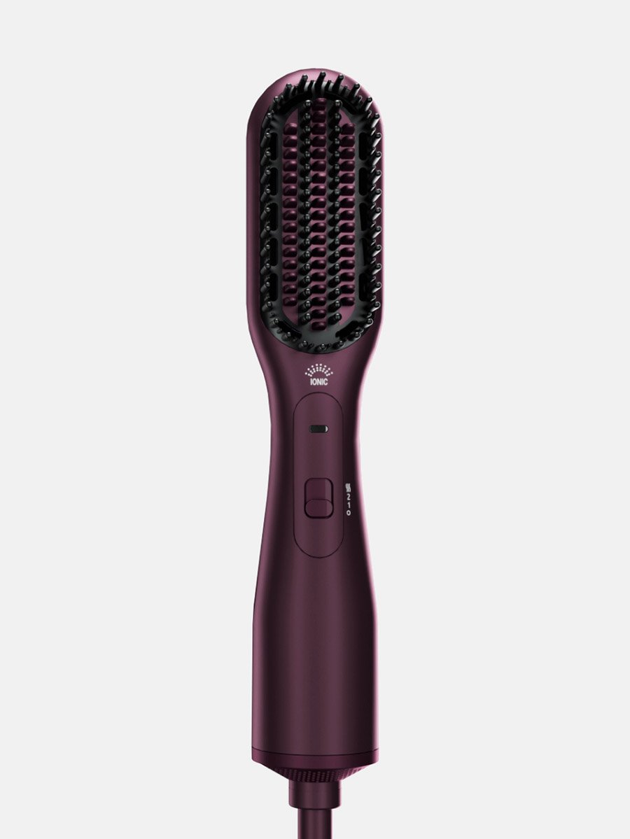 3 in 1 Hair Straightener Ionic Brush, 3 Temperature Settings, Anti Scald Brush