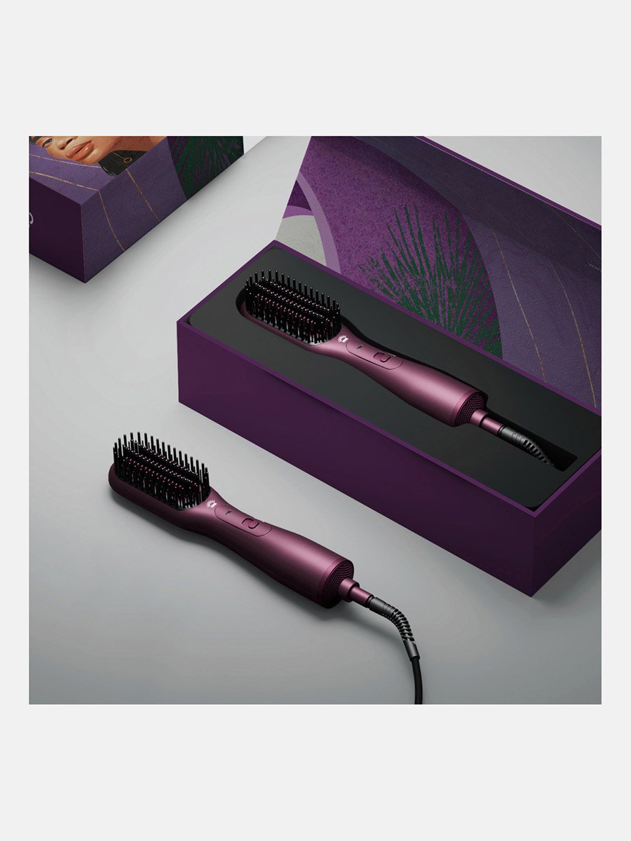 3 in 1 Hair Straightener Ionic Brush, 3 Temperature Settings, Anti Scald Brush