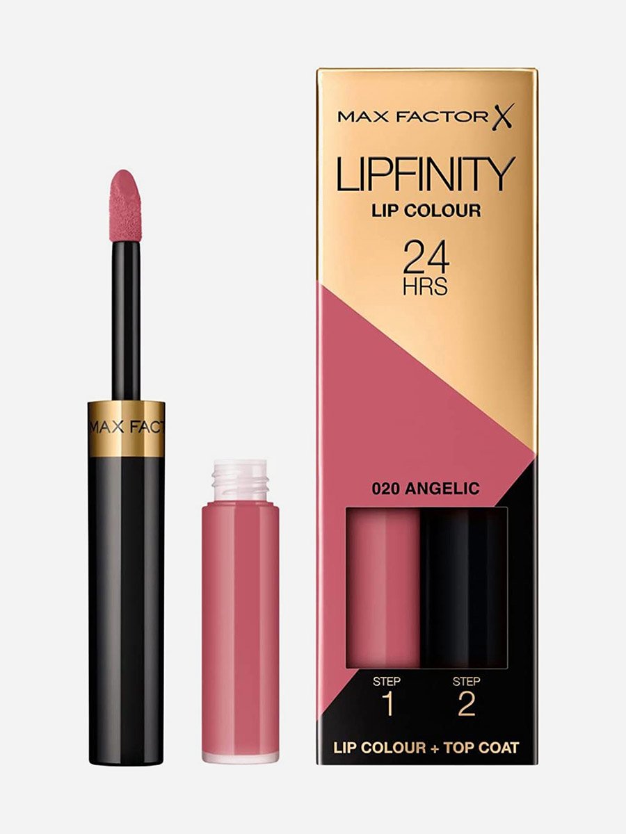 うめみやしの　マックスファクター リップフィニティ 020 ANGELIC 2-Step Lipfinity Lip Colour Lipstick, 020 Angelic For Beauty at