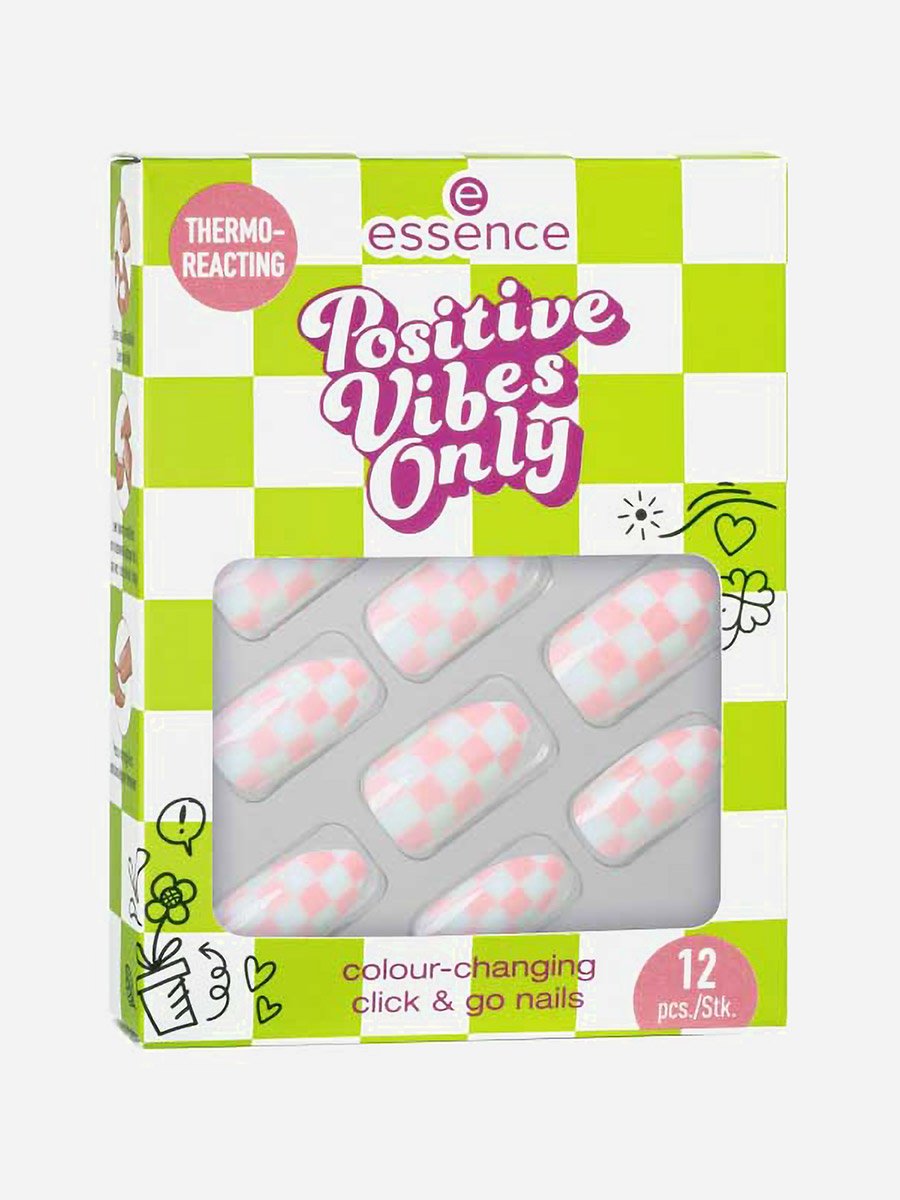 Positive Vibes Only Colour-Changing Click and Go Nails- 01
