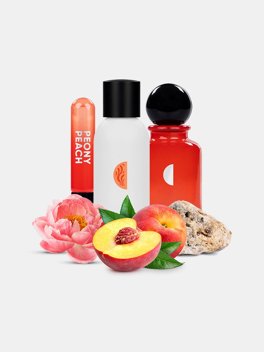 Peony Peach Trio Set - EDP 50 ml + Hair Mist 50 ml + Perfume Oil 10 ml