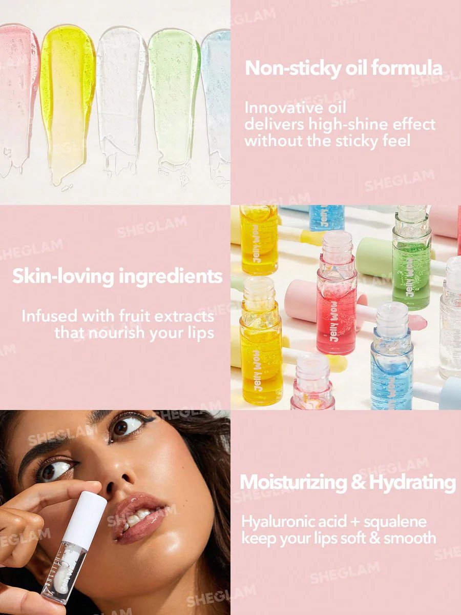 Jelly Wow Hydrating Lip Oil, Berry Involved